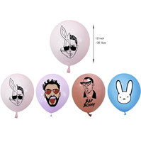 Kit de Décoration Anniversaire Bad Bunny : Bannière, Ballons en Latex, Décor de Fond, Décoration de Gâteau, Fournitures de Fête, Baby Shower