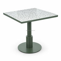 Table de restaurant de qualité supérieure Lifepursue pour l'extérieur, café, terrazzo vert