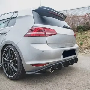 2014 To 2017 for Golf 7 MK7 V2 Style Rear Bumper <b>Lip</b> Diffuser Splitters Spoiler Blade Lower Chin Body Kit - Product Image 3