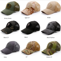 Topi bordir memancing kamuflase, topi Baseball olahraga Camo taktis berburu kamuflase dapat disesuaikan