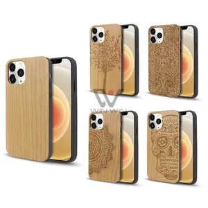 New Design 2023 Wood Phone Cases For IPhone 12 13 14 15 Case Bags Luxury Quality Mobile Phone Cover Accessories