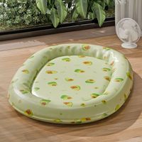 Tapis rafraîchissant ovale en PVC pour animaux de compagnie, motif avocat, durable, résistant aux rayures et à l'usure, respirant, imperméable pour chats, chiens et autres animaux
