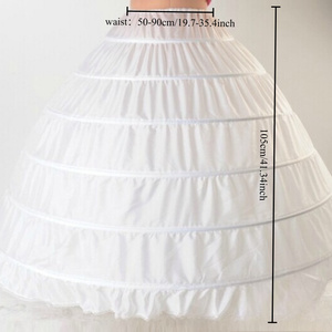 <span class=keywords><strong>Jupon</strong></span> de mariée OEM en gros, 100 % polyester, taille élastique, 6 anneaux, <span class=keywords><strong>long</strong></span> et volumineux, fabriqué en Chine - Product Image 4