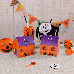 Scatola di imballaggio regalo dolce per biscotti a forma di <span class=keywords><strong>casa</strong></span> forniture per decorazioni per feste di Halloween - Product Image 5