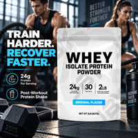 Isolat de protéines de lactosérum en poudre pour la récupération musculaire après l'entraînement, boisson post-entraînement 2LB, saveur originale, fournisseur OEM en vrac