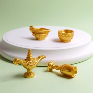 100 Piezas/Bolsa, Adorno de Lámpara <span class=keywords><strong>Divina</strong></span> de Aladino Dorada, Miniaturas para Casa de Muñecas, Figuras Decorativas para Fiestas - Product Image 6