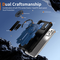 Coque de téléphone fine antichoc avec béquille et fidget spinner intégré pour iPhone 17 Pro Max Plus – Prête à être expédiée