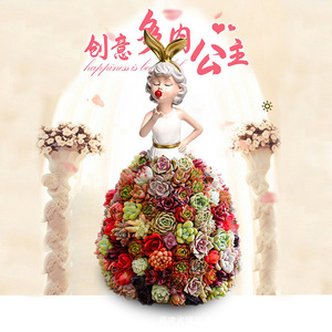 Soporte creativo <span class=keywords><strong>de</strong></span> resina <span class=keywords><strong>de</strong></span> hierro para plantas, maceta <span class=keywords><strong>de</strong></span> princesa suculenta para <span class=keywords><strong>flores</strong></span>, maceta, estante para jardín, decoración del hogar - Product Image 3