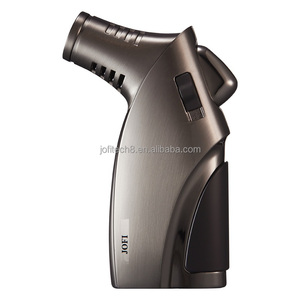 Briquet à cigare multifonctionnel JOFI en métal coupe-vent à double flamme, avec perforateur de cigare intégré, allumeur de cigare portable - Product Image 2