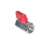 Vanne à boisseau sphérique miniature en laiton poli à double filetage femelle 1/8" 1/4" 3/8" 1/2" – Accessoires de raccordement pour quincaillerie – Vente chaude