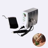 JDS71A Machine à manucure professionnelle populaire en plastique gris, perceuse à ongles portable, moteur à balais 35000 tr/min, prise US/Européenne, 85W, garantie 1 an