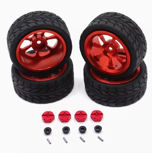 Jeking adecuado para WLToys 2 4 8 RC accesorios de coche 124016 <span class=keywords><strong>124017</strong></span> 65mm * 27mm rueda - Product Image 1