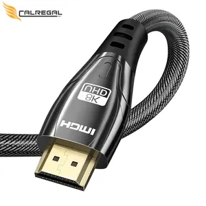 Kabel HDMI berlapis emas tembaga, performa tinggi 1m 1.5m 2m 3m 5m bebas oksigen murni untuk menghubungkan ponsel ke TV