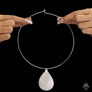 PRAO Handmade Anti-Tarnish Silver Hasli Necklace Earrings <b>Fashion</b> <b>Jewellery</b> Bulk Product for Weddings Parties Engagements - Product Image 4