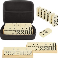 Acryl-Domino-Set Großhandel Schwarz-Weiß Laminiertes Acryl-Domino Kinder Erwachsene Puzzle-Brettspiel