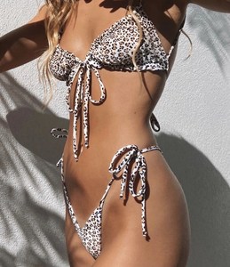 Venta al por mayor de color sólido con cordones Micro String Bikini Hot <span class=keywords><strong>Sexy</strong></span> - Product Image 3