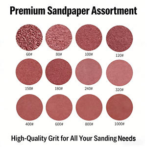 Red High Sanding Discs 125mm | 5-inch PSA Hook Loop | Silicon Carbide Grit P60-P800 | OEM/ODM | 3-Year Warranty | for - Product Image 4