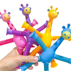 Juguete Sensorial Personalizado - Jirafa con Ventosa Luminosa y Elástica - Juguete Educativo Interactivo para Aliviar el Estrés para Bebés y Niños Pequeños - Product Image 1