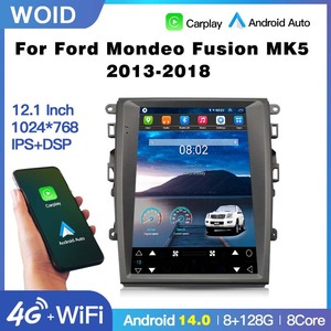 Écran de style Tesla de 12,1 pouces, Carplay sans fil pour Ford Mondeo Fusion MK5 2013-2015, autoradio Android15, lecteur multimédia automobile, navigation - Product Image 6