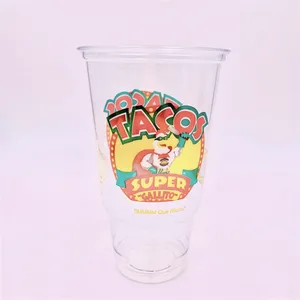 Cold Drink Cups Disposable Plastic Cup 32oz PET Drinking