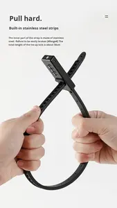 Wholesale Zips Tie <b>Cable</b> <b>Lock</b> Multiple Purpose Security Kayak Rack <b>Locks</b> Helmets Cabinet - Product Image 4