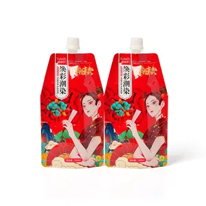 Offre Spéciale pochettes de bec de savon liquide poche de bec détergent à lessive poche de bec imprimée pour la teinture des cheveux 500ml