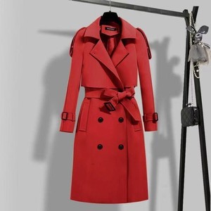 Abrigo de Estilo Británico Popular de Longitud Media y Talla Grande, Nuevo Estilo Primavera-Otoño 2026, Chaqueta hasta la Rodilla, Gabardina - Product Image 5