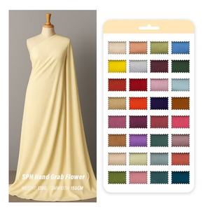 Tissu Broken Twill Hand Grab Flower SPH Poka Résistant au rétrécissement 80D Dull Roza SPH Poka <span class=keywords><strong>Rosalinda</strong></span> Tissu pour robe musulmane Abaya - Product Image 4