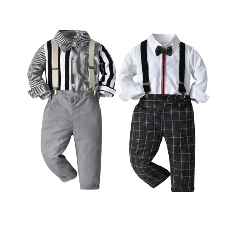 2021 yeni bahar sonbahar erkek giyim setleri uzun kollu üst + pantolon 3 adet çocuk Boys günlük kıyafetler