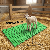 Nouvelle plaque d'élevage en plastique PP 100*50*5cm verte pour les fermes de moutons et de porcs, outil d'élevage, garantie 1 an, 2,75 kg, revêtement de sol