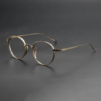 Monture de lunettes en titane doré de haute qualité, forme diamant tendance, lunettes de lecture solides pour myopie, verres haut de gamme premium