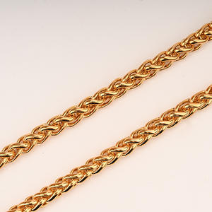 Cadena Cruzada Deportiva de Acero Inoxidable con Baño de Oro al Vacío, Joyería de Bambú, Venta al por Mayor para Fabricantes, DIY - Product Image 2