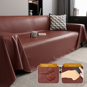 Funda de Sofá de Piel de Oveja de Color Sólido, Apta para Todas las Estaciones, Impermeable, Resistente a la Orina y a la Suciedad - Product Image 2