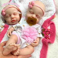 Poupées reborn en silicone souple grandeur nature, réalistes, 16 pouces, toucher réel, faites à la main, cadeau mignon pour un anniversaire et Noël