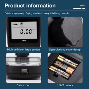 Grosir kualitas tinggi TB100 Digital kekeruhan Meter portabel rentang 0-1100 NTU empat unit kekeruhan cairan meteran - Product Image 4