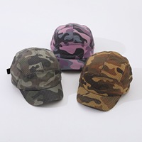 Nouvelle casquette de camping en maille camouflage à séchage rapide, idéale pour le printemps et l'été, la randonnée en plein air, la protection solaire décontractée, l'escalade et le baseball