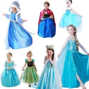 Disfraz de Princesa Elsa <span class=keywords><strong>Anna</strong></span> de Frozen para Niñas, Vestido de Lujo para Disfraz de Halloween, Cosplay, Fiesta de Cumpleaños - Product Image 1
