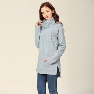 Emotion Moms Thermal Breaching Jumper Turtle Neck Sudadera con capucha para <span class=keywords><strong>lactancia</strong></span> <span class=keywords><strong>Ropa</strong></span> de maternidad Mezcla de algodón Talla L para <span class=keywords><strong>lactancia</strong></span> - Product Image 2