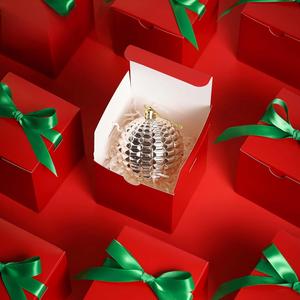 Cajas de Regalo Rojas Navideñas - Cajas Festivas con Tapas para Regalos, Adornos, Velas, Tazas, Manualidades - para Navidad, Fiestas - Product Image 5
