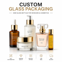 Flacon pulvérisateur en verre de luxe 20/50 ml avec logo personnalisé, hermétique et anti-fuite, pour cosmétiques, soins de la peau, recharge et voyage
