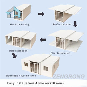 Casa Container Espandibile Prefabbricata da 20ft 40ft con Struttura Modulare in Acciaio, Mini Abitazione con 2-3 Camere da Letto per Villa, Hotel, Negozio, Appartamento - Product Image 6