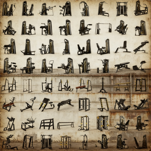 Ensemble complet de machines pour l'entraînement de force : <span class=keywords><strong>presse</strong></span> pectorale et extensions dorsales (haut et bas) – Équipement de gym professionnel - Product Image 1