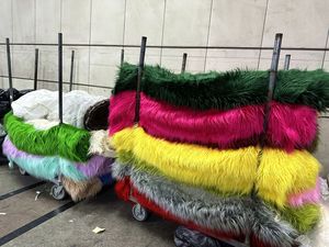 Bán buôn dài đống Faux Fur vải 11cm tổng hợp dài đống lông cho trang phục trình diễn thời trang cosplay đồ chơi thủ công Áo khoác trang trí nội thất - Product Image 6