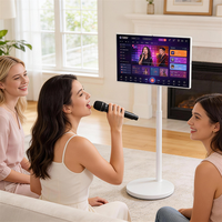 Televisor Inteligente Portátil 4K de 32 Pulgadas con Pantalla Táctil de 10 Puntos, 4G, 128G, CPU de 8 Núcleos, Cámara Integrada de 8MP, Android TV, Ruedas, Batería de 4-6 Horas