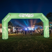 Arche gonflable publicitaire personnalisée Arco Inflable Arcoiris avec éclairage LED pour la décoration d'événements sportifs en plein air