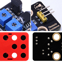 Keyestudio STEM Programmation Capteur d'évitement d'obstacles avec coque (sortie) Compatible avec les blocs de construction