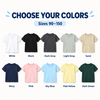 T-shirts vierges personnalisables pour enfants avec logo, 230 GSM, 100 % coton, manches courtes, col rond, pour garçons et filles, vente en gros sous marque privée