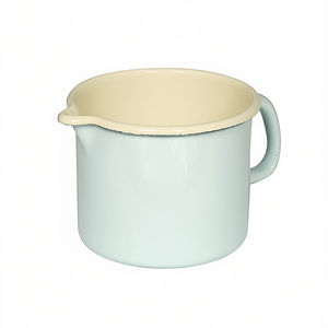 Olla para leche de 1.7 L y 14 cm, esmaltada en turquesa, con asa, para sopa y caldo - Product Image 2