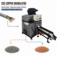 Granulateur de recyclage de fil de cuivre ACCE 0,1-35 mm avec moteur, séparateur haute productivité pour câbles et fils électriques toronnés