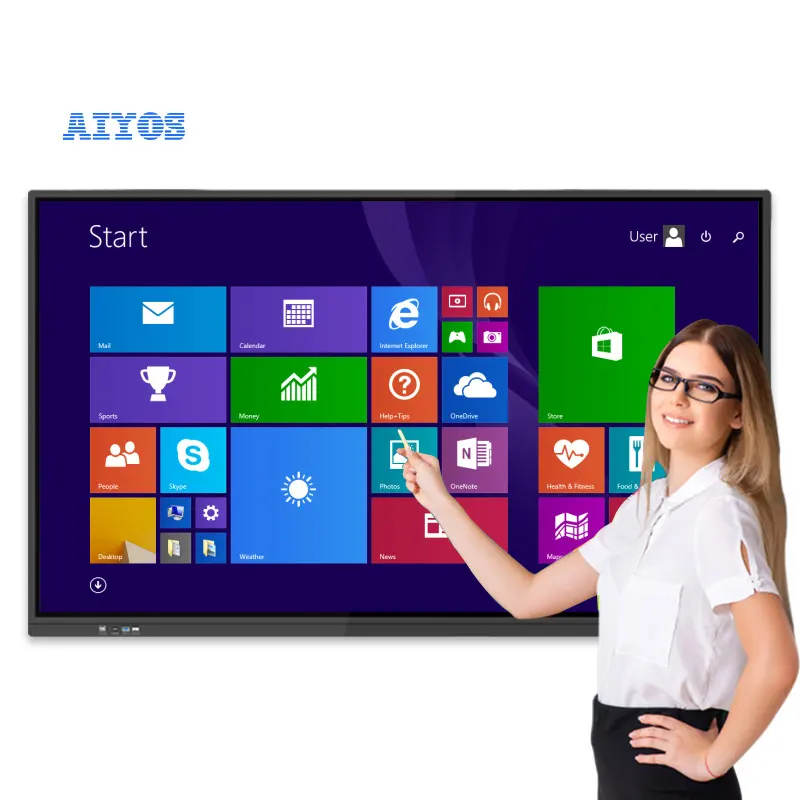 Smart 4K Touch Screen Interactive Electronic Whiteboard Teaching Wholesale LCD Display Panel Smart Board for School